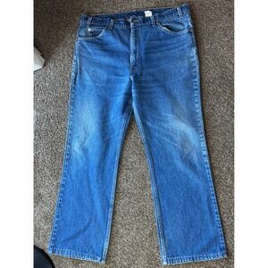 Vintage Levis 517 Orange Tab Jeans Mens 40x34 Made in USA Medium Wash Bootcut